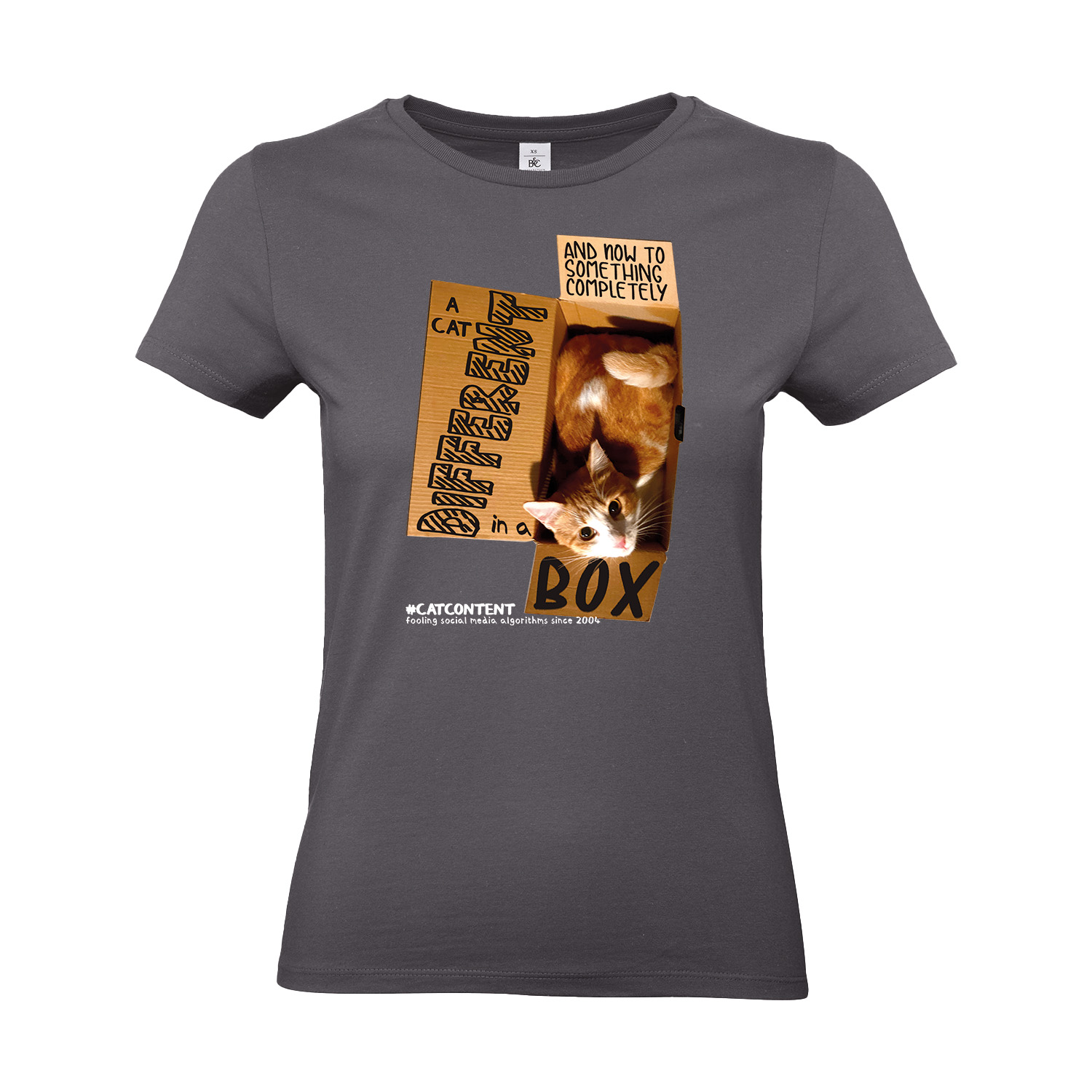 T- Shirt tailliert »Cat in a box«    