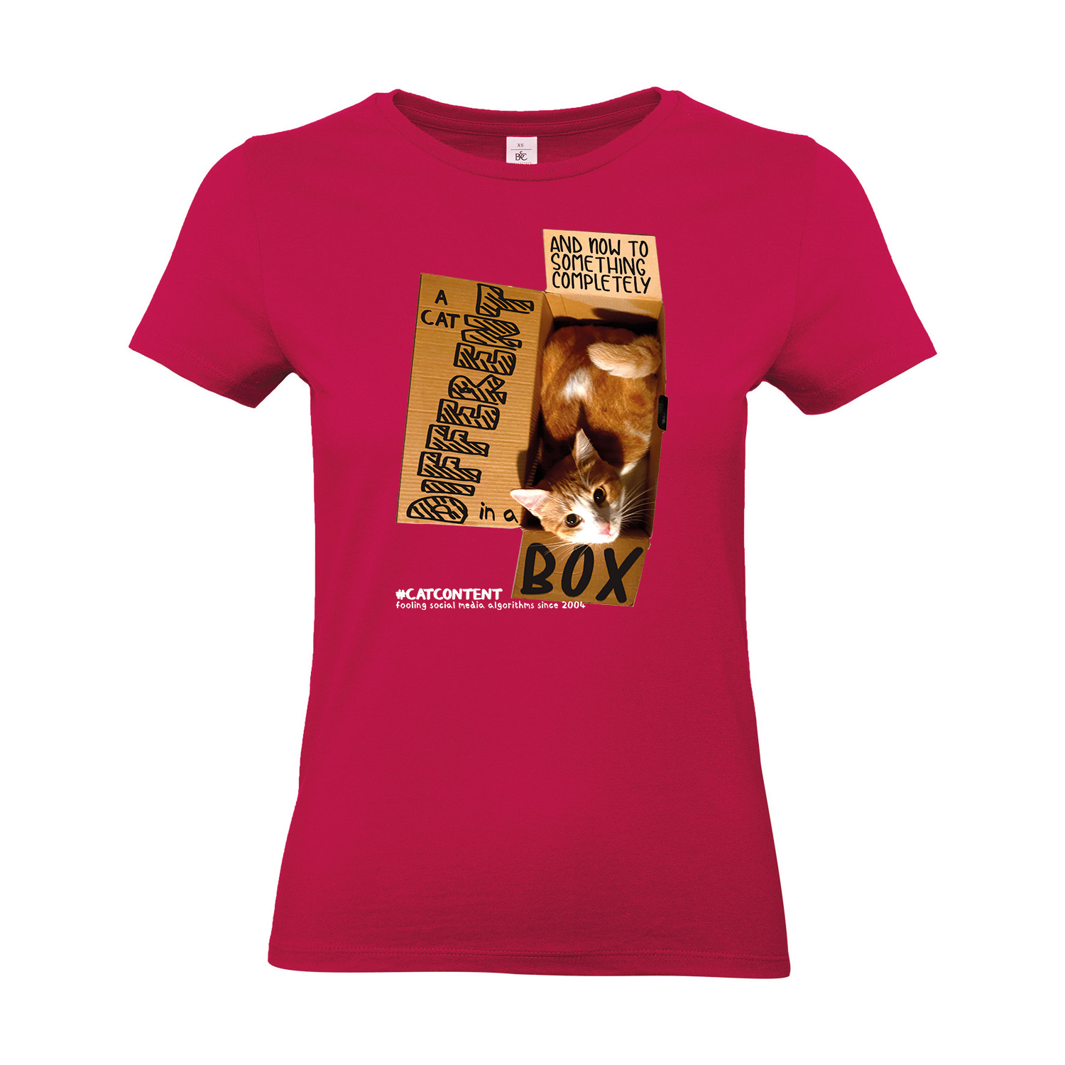 T- Shirt tailliert »Cat in a box«    